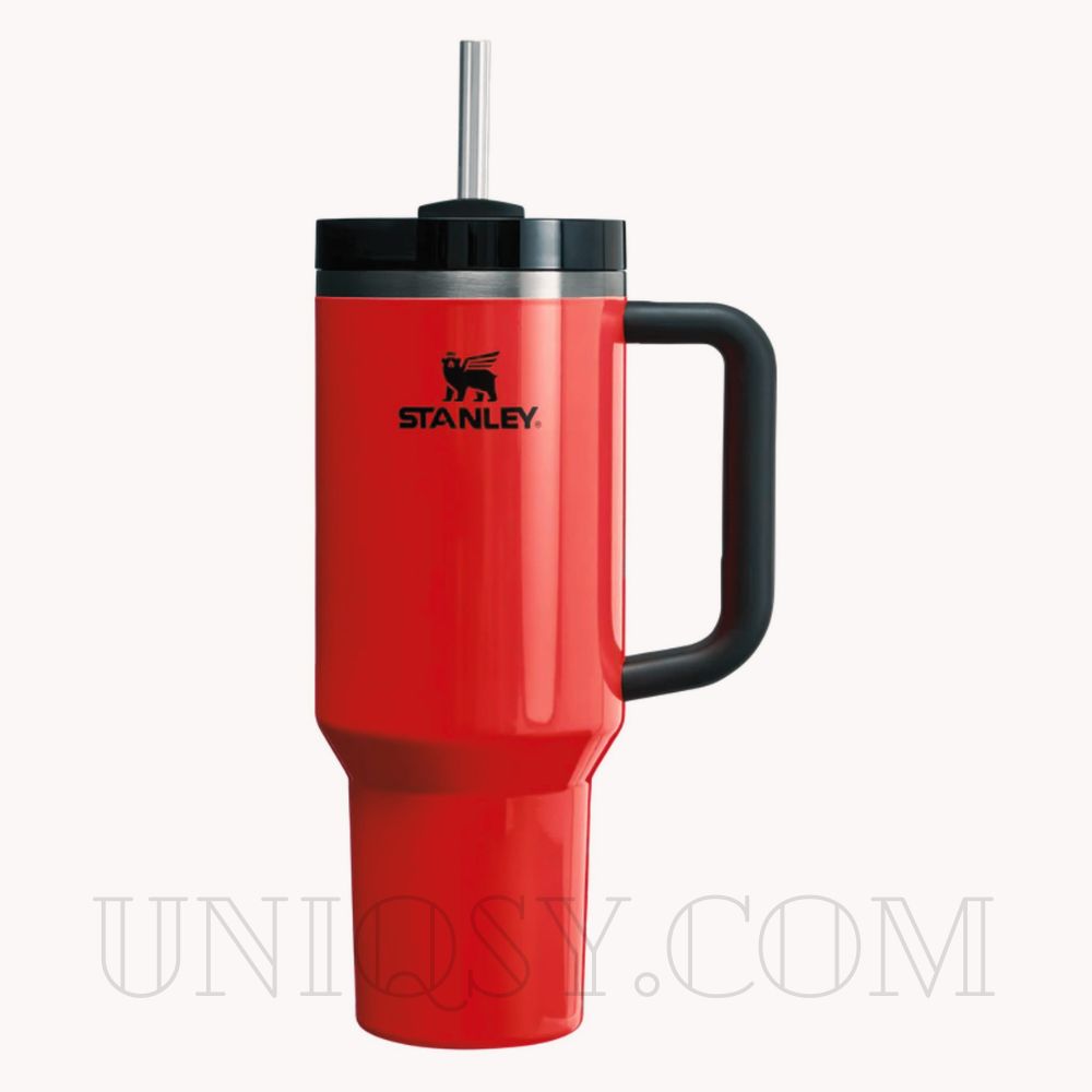 Stanley 40 OZ Tumbler Cup with Handle and Straw - Stainless Steel 1.1L