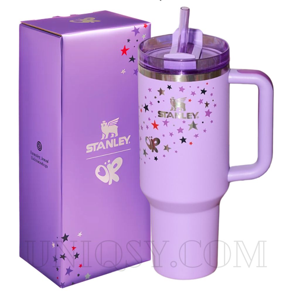 Stanley 40 OZ Tumbler Cup with Handle and Straw - Stainless Steel 1.1L